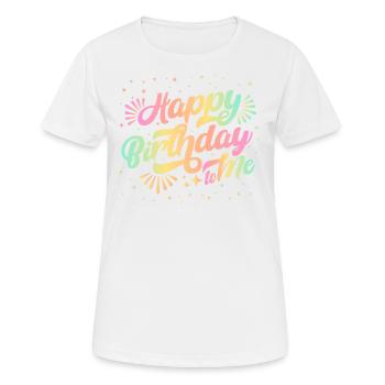 Alles Gute zum Geburtstag für mich 2 - Frauen T-Shirt atmungsaktiv - Weiß - Vorne - AI Model Female 172 dark (172cm)