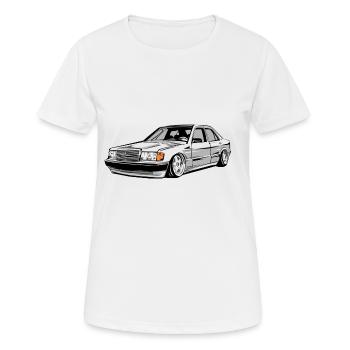 W201 E190 tuning car - Frauen T-Shirt atmungsaktiv - Weiß - Vorne - AI Model Female 172 dark (172cm)