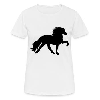 Tölter noir - T-shirt respirant Femme - blanc - Devant - AI Model Female 172 dark (172cm)