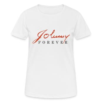 T-Shirt Johnny Hallyday - Frauen T-Shirt atmungsaktiv - Weiß - Vorne - AI Model Female 172 dark (172cm)
