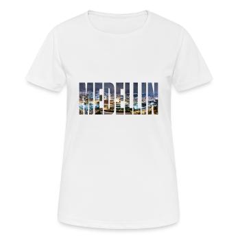 Kolumbien Medellín - Frauen T-Shirt atmungsaktiv - Weiß - Vorne - AI Model Female 172 dark (172cm)