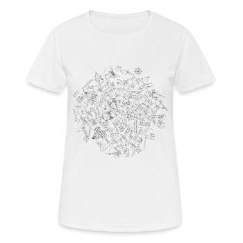 Mathe Freak - Frauen T-Shirt atmungsaktiv - Weiß - Vorne - AI Model Female 172 dark (172cm)