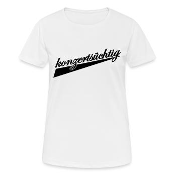 concert accro Musique de concert - T-shirt respirant Femme - blanc - Devant - AI Model Female 172 dark (172cm)