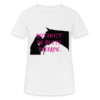 Pferd Pferde Reiten Reiterin Reitsport Geschenk - Frauen T-Shirt atmungsaktiv - Weiß - Vorne - AI Model Female 172 dark (172cm)