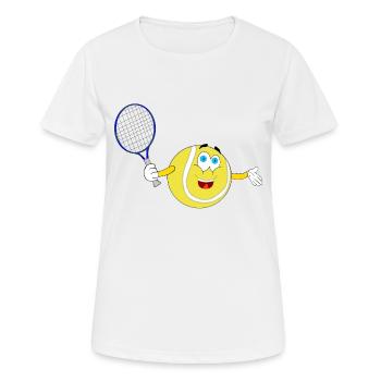 tennis ball court sports bat player spieler squash - Frauen T-Shirt atmungsaktiv - Weiß - Vorne - AI Model Female 172 dark (172cm)