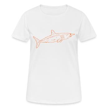 Hai - Frauen T-Shirt atmungsaktiv - Weiß - Vorne - AI Model Female 172 dark (172cm)
