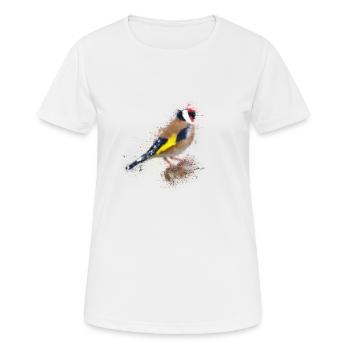 Watercolour Finch - Women's Breathable T-Shirt - white - Front - AI Model Female 172 dark (172cm)