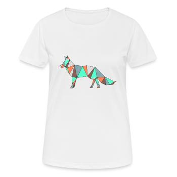 Fuchs peint - T-shirt respirant Femme - blanc - Devant - AI Model Female 172 dark (172cm)
