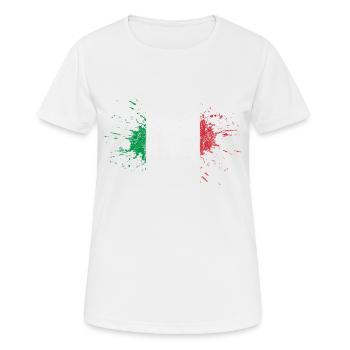 Italie drapeau cadeau drapeau italien - T-shirt respirant Femme - blanc - Devant - AI Model Female 172 dark (172cm)