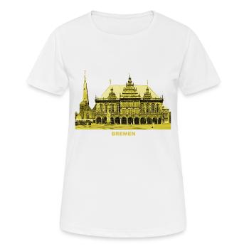 Bremen Town Hall Roland Hanseatic City Germany - Women's Breathable T-Shirt - white - Front - AI Model Female 172 dark (172cm)
