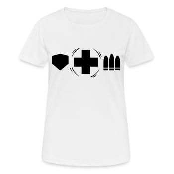 Healer - Frauen T-Shirt atmungsaktiv - Weiß - Vorne - AI Model Female 172 dark (172cm)