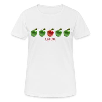 Pommes - soyez différent! - T-shirt respirant Femme - blanc - Devant - AI Model Female 172 dark (172cm)