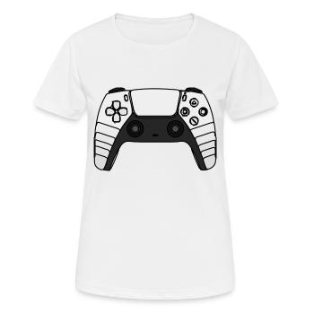 Gamer Controller - Frauen T-Shirt atmungsaktiv - Weiß - Vorne - AI Model Female 172 dark (172cm)