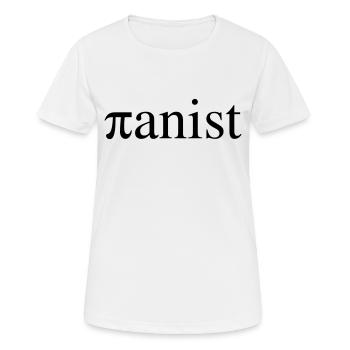 Pianist - Frauen T-Shirt atmungsaktiv - Weiß - Vorne - AI Model Female 172 dark (172cm)