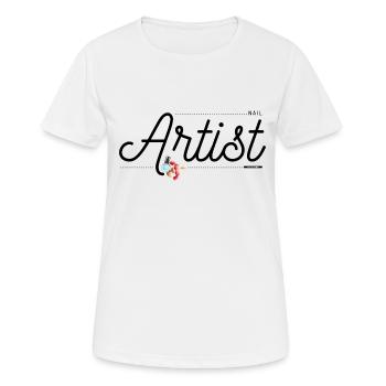 Nailartist Nägel designer - Urbaninme - Frauen T-Shirt atmungsaktiv - Weiß - Vorne - AI Model Female 172 dark (172cm)