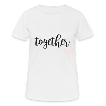 Forever ... together - Frauen T-Shirt atmungsaktiv - Weiß - Vorne - AI Model Female 172 dark (172cm)