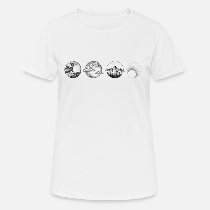 Elemente Zeichnung Design print elements - Frauen T-Shirt atmungsaktiv - Weiß