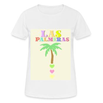 Pastel palm - Women's Breathable T-Shirt - white - Front - AI Model Female 172 dark (172cm)