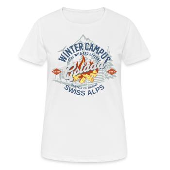 Gstaad winter outdoor campus - Women's Breathable T-Shirt - white - Front - AI Model Female 172 dark (172cm)