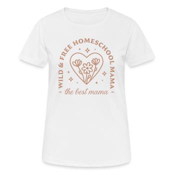 Homeschooling die beste Retro-Mutter - Frauen T-Shirt atmungsaktiv - Weiß - Vorne - AI Model Female 172 dark (172cm)