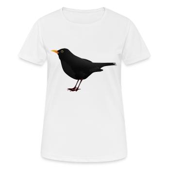 Amsel Drossel Star Vogel Geschenk Geschenkidee - Frauen T-Shirt atmungsaktiv - Weiß - Vorne - AI Model Female 172 dark (172cm)