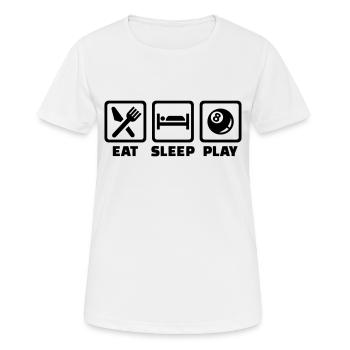 Billard - Frauen T-Shirt atmungsaktiv - Weiß - Vorne - AI Model Female 172 dark (172cm)