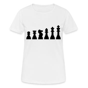 Schach - Frauen T-Shirt atmungsaktiv - Weiß - Vorne - AI Model Female 172 dark (172cm)