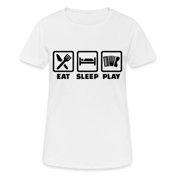 Akkordeon - Frauen T-Shirt atmungsaktiv - Weiß - Vorne - AI Model Female 172 dark (172cm)
