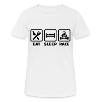Kart - Frauen T-Shirt atmungsaktiv - Weiß - Vorne - AI Model Female 172 dark (172cm)