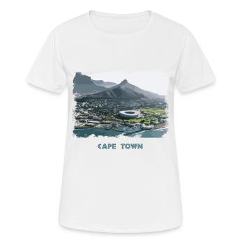 Cape Town Retro - T-shirt respirant Femme - blanc - Devant - AI Model Female 172 dark (172cm)