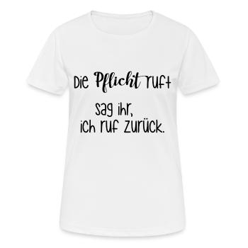 funny saying - Women's Breathable T-Shirt - white - Front - AI Model Female 172 dark (172cm)