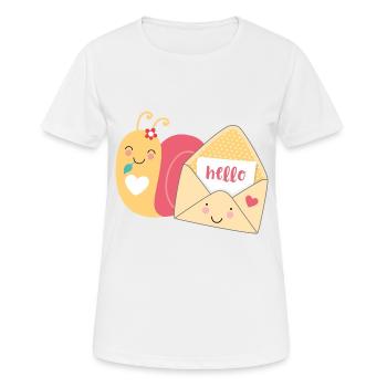 Schnecken-Post - Frauen T-Shirt atmungsaktiv - Weiß - Vorne - AI Model Female 172 dark (172cm)
