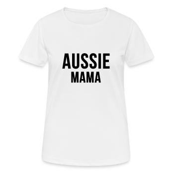 Australian Shepherd Aussie Dog Mum Gift - Women's Breathable T-Shirt - white - Front - AI Model Female 172 dark (172cm)