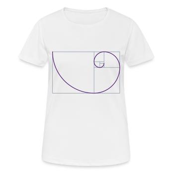 fibonacci, der Goldene Schnitt - Frauen T-Shirt atmungsaktiv - Weiß - Vorne - AI Model Female 172 dark (172cm)