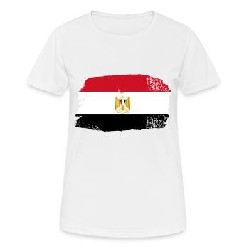 Flag of Egypt - Women's Breathable T-Shirt - white - Front - AI Model Female 172 dark (172cm)