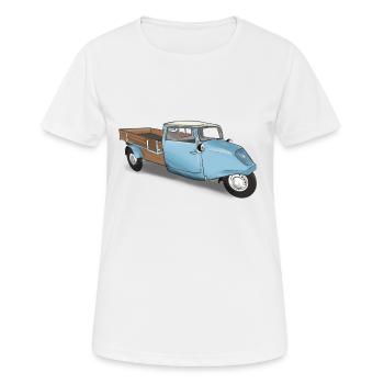 Oldtimer Tempo - Frauen T-Shirt atmungsaktiv - Weiß - Vorne - AI Model Female 172 dark (172cm)