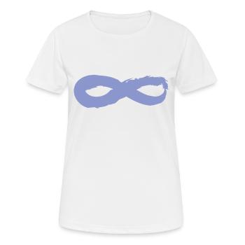 Yoga Zen Unendlich Zeichen Blaubeere - Frauen T-Shirt atmungsaktiv - Weiß - Vorne - AI Model Female 172 dark (172cm)