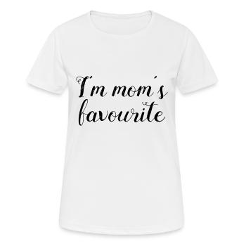 Ich bin Mama's Liebling - Frauen T-Shirt atmungsaktiv - Weiß - Vorne - AI Model Female 172 dark (172cm)