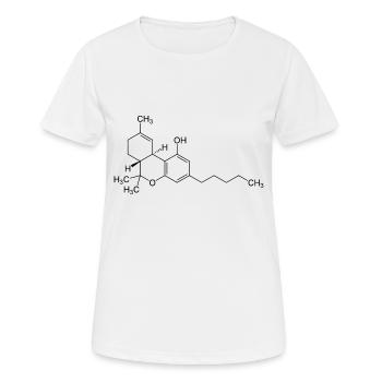 Formule structurelle THC - T-shirt respirant Femme - blanc - Devant - AI Model Female 172 dark (172cm)