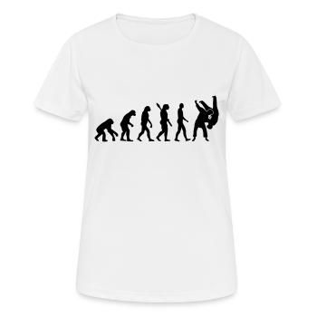 Judo - Frauen T-Shirt atmungsaktiv - Weiß - Vorne - AI Model Female 172 dark (172cm)