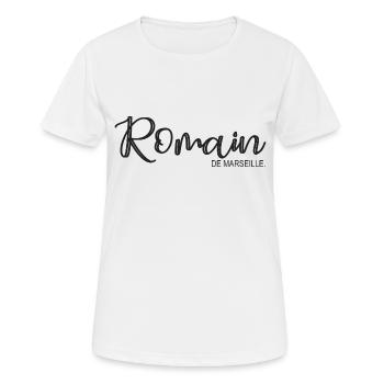 Romain de Marseille Cadeau T shirt romain - T-shirt respirant Femme - blanc - Devant - AI Model Female 172 dark (172cm)