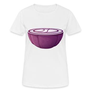 onion zwiebel veggie gemuese vegetable1 - Frauen T-Shirt atmungsaktiv - Weiß - Vorne - AI Model Female 172 dark (172cm)