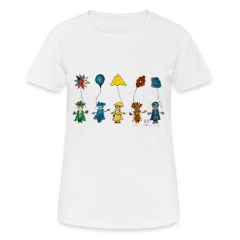 Les Cinq Meilleurs - Les Gardiens d'Orbis - T-shirt respirant Femme - blanc - Devant - AI Model Female 172 dark (172cm)