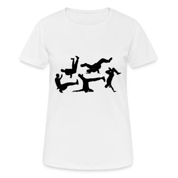 break dancing - Women's Breathable T-Shirt - white - Front - AI Model Female 172 dark (172cm)