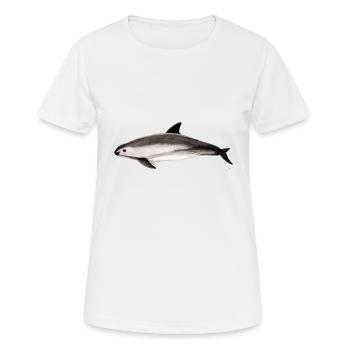 Vaquita marina - Mexican porpoise - Marsouin - Women's Breathable T-Shirt - white - Front - AI Model Female 172 dark (172cm)