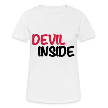 Devil inside - Frauen T-Shirt atmungsaktiv - Weiß - Vorne - AI Model Female 172 dark (172cm)