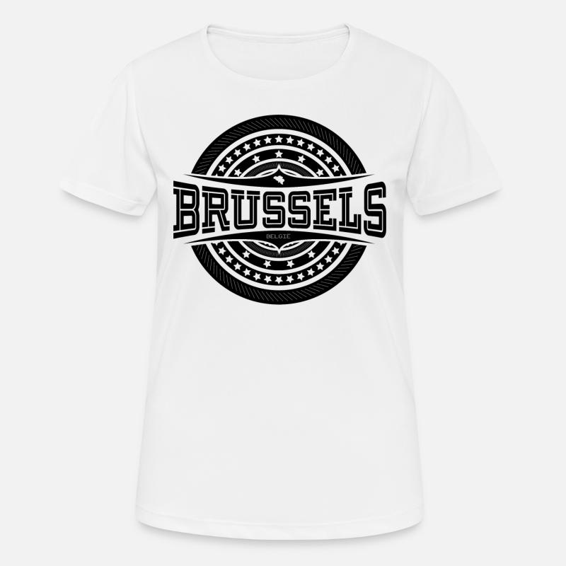 Brussels Black - Women's Breathable T-Shirt - white
