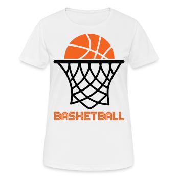 Basketball Basketballer - Frauen T-Shirt atmungsaktiv - Weiß - Vorne - AI Model Female 172 dark (172cm)