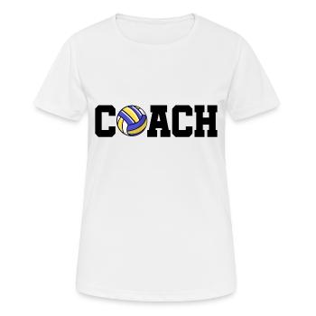 Volleyball coach - Women's Breathable T-Shirt - white - Front - AI Model Female 172 dark (172cm)