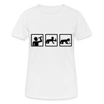 Alcool - T-shirt respirant Femme - blanc - Devant - AI Model Female 172 dark (172cm)